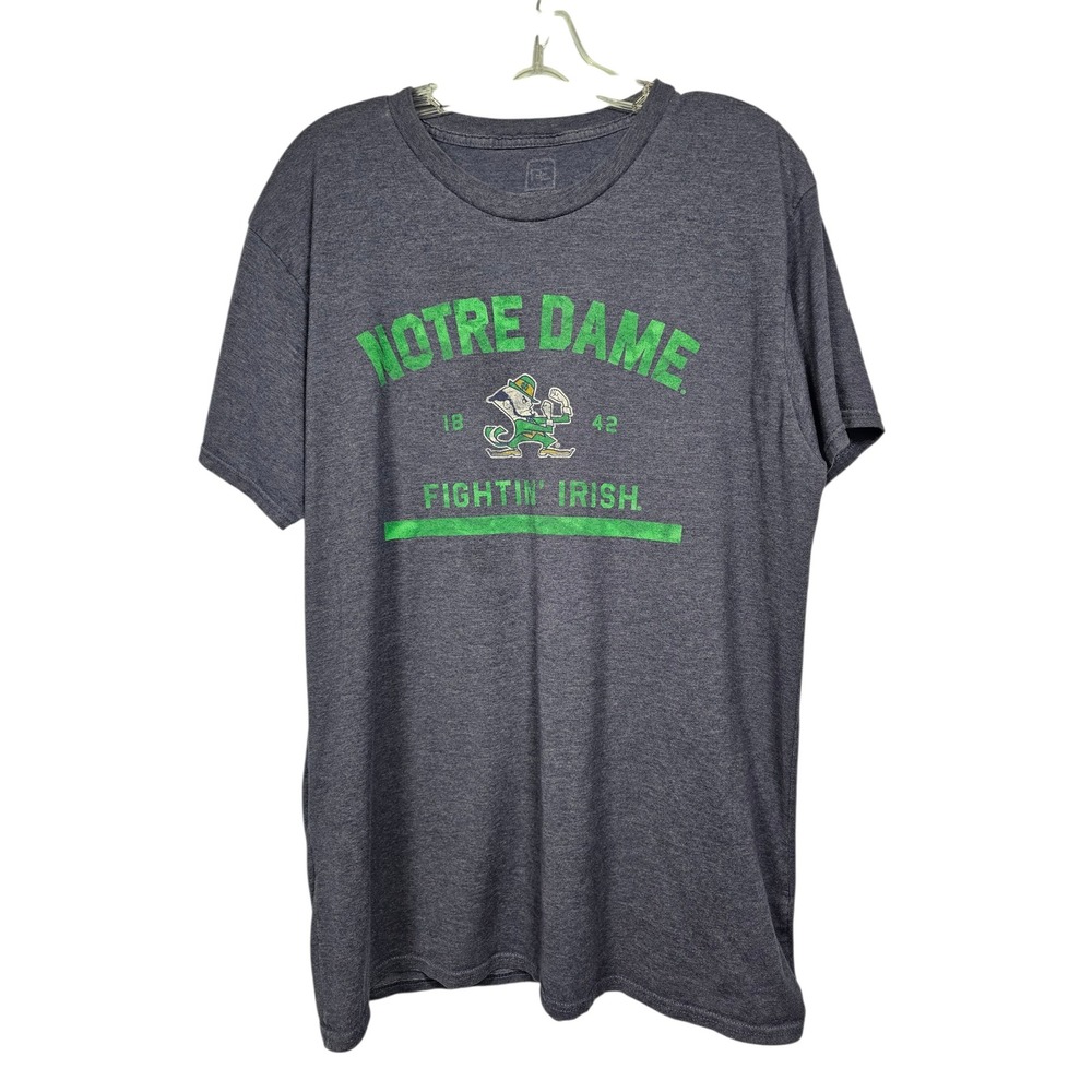 Proedge Notre Dame Fighting Irish South Bend Graphic Tee Heather Grey Mens XL